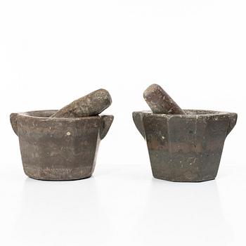 Mortars, 2 pcs, 19th century.