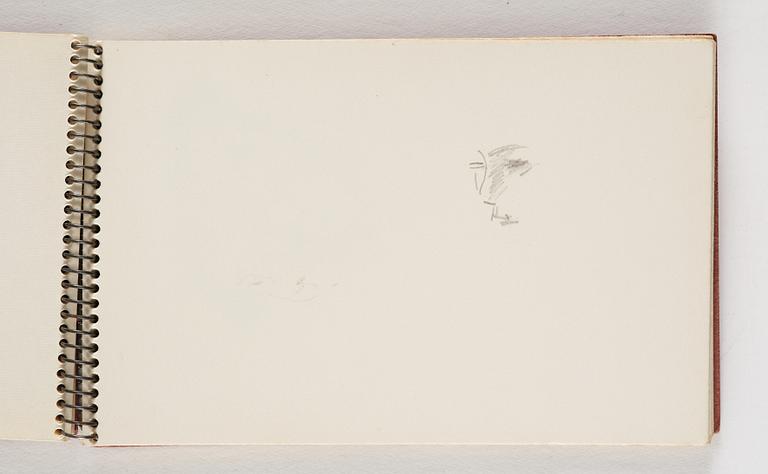 Lotte Laserstein, 10 små skissblock med teckningar.