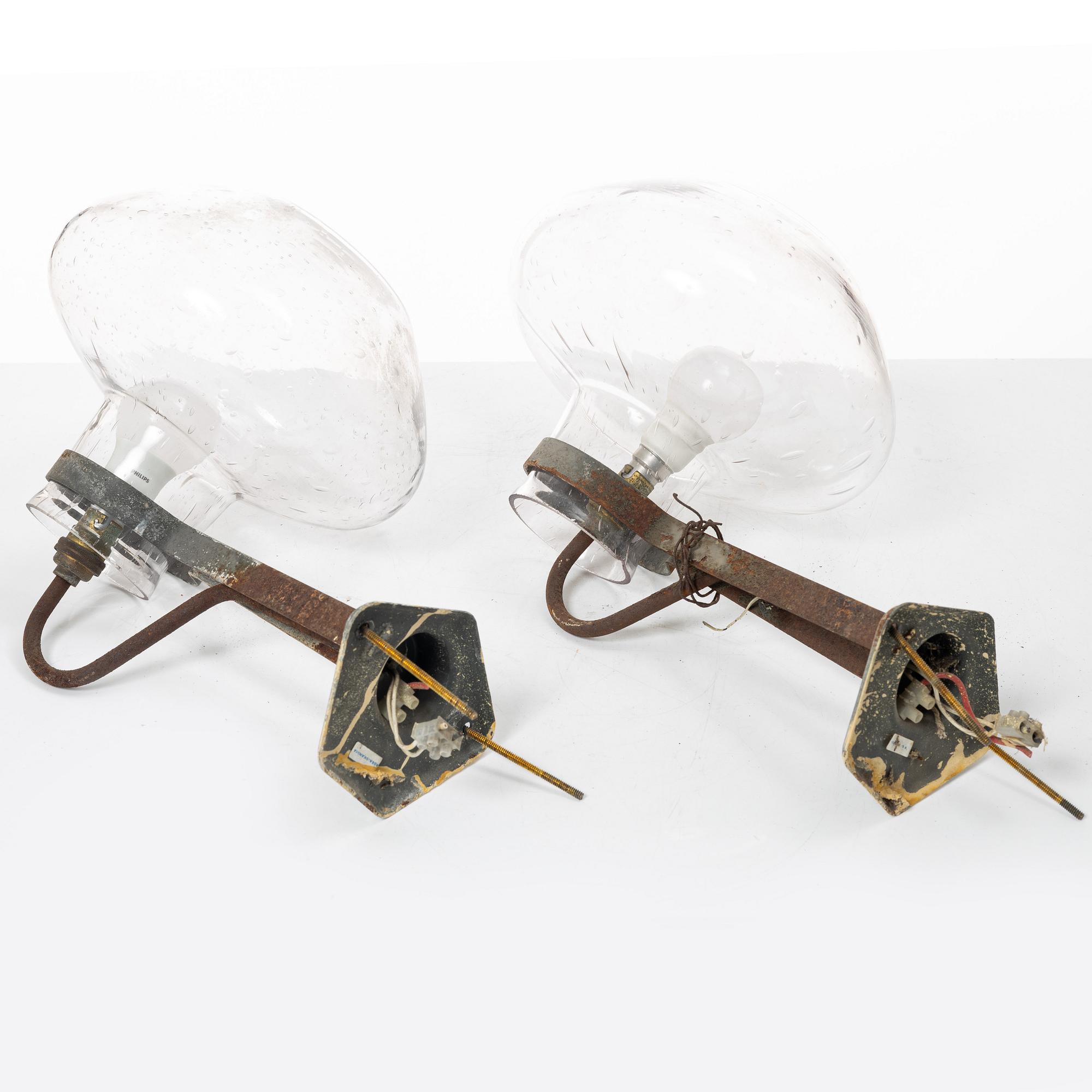 Vägglampor, ett par, Swedish Modern, ASEA, 1900-talets mitt.