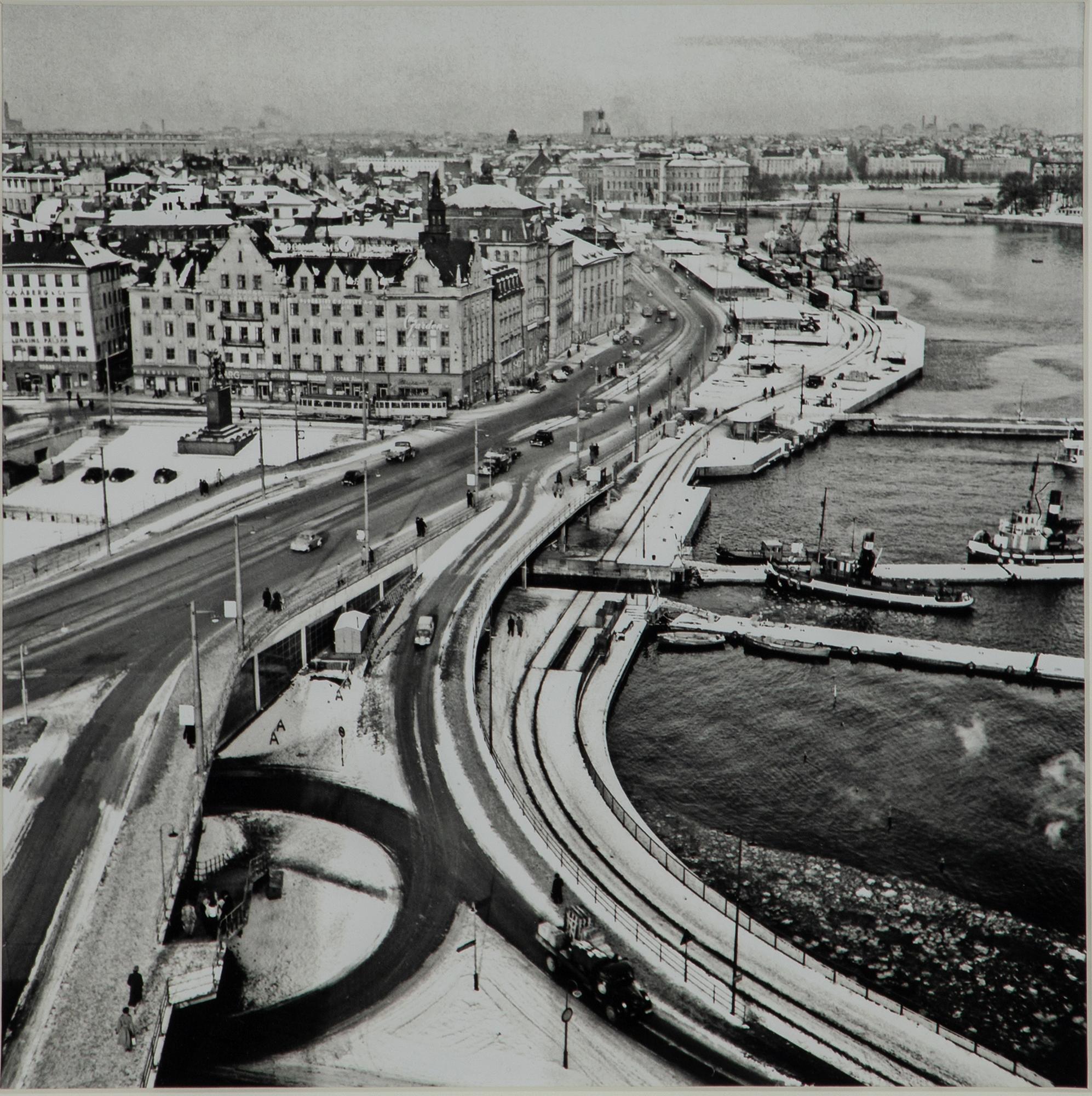 Åke Lange, "Vy mot Skeppsbron 1950-tal".