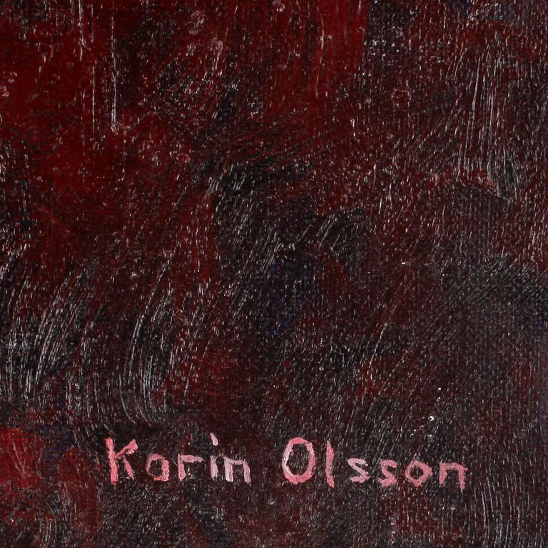 KARIN OLSSON, olja på duk, sign Karin Olsson och dat 1966 a tergo.