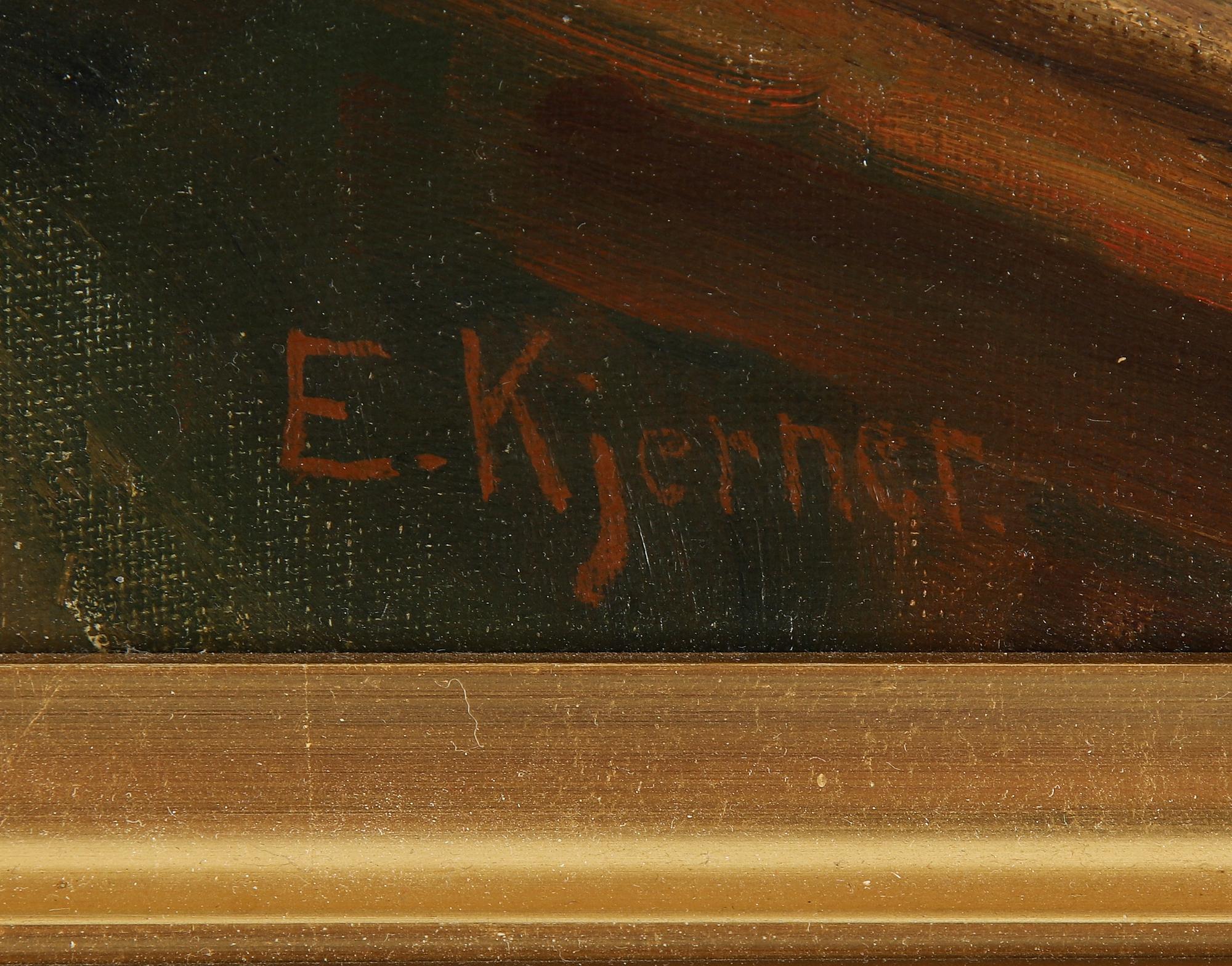 Esther Kjerner, oil on canvas, signed.