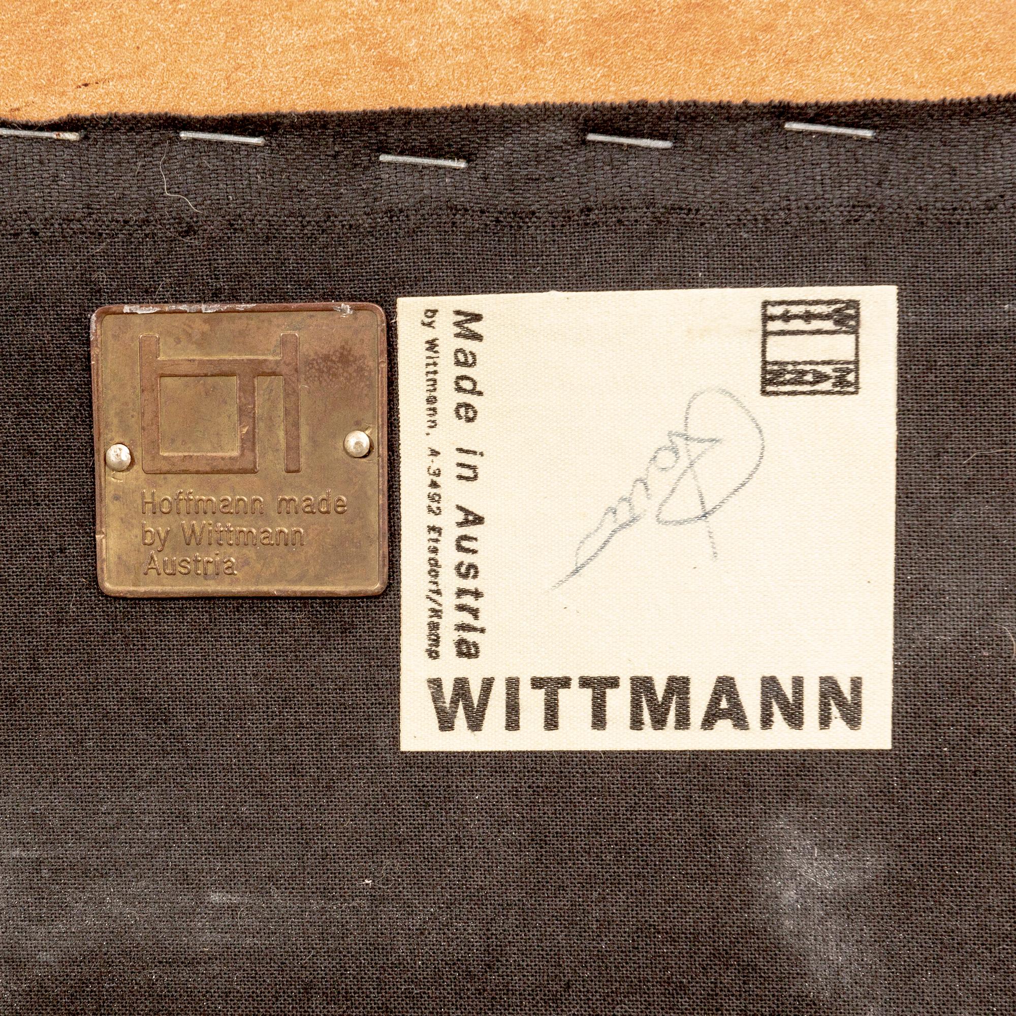 Josef Hoffmann, soffa och fåtölj  "Palais Stoclet" för Wittmann Österrike sent 1900-tal.