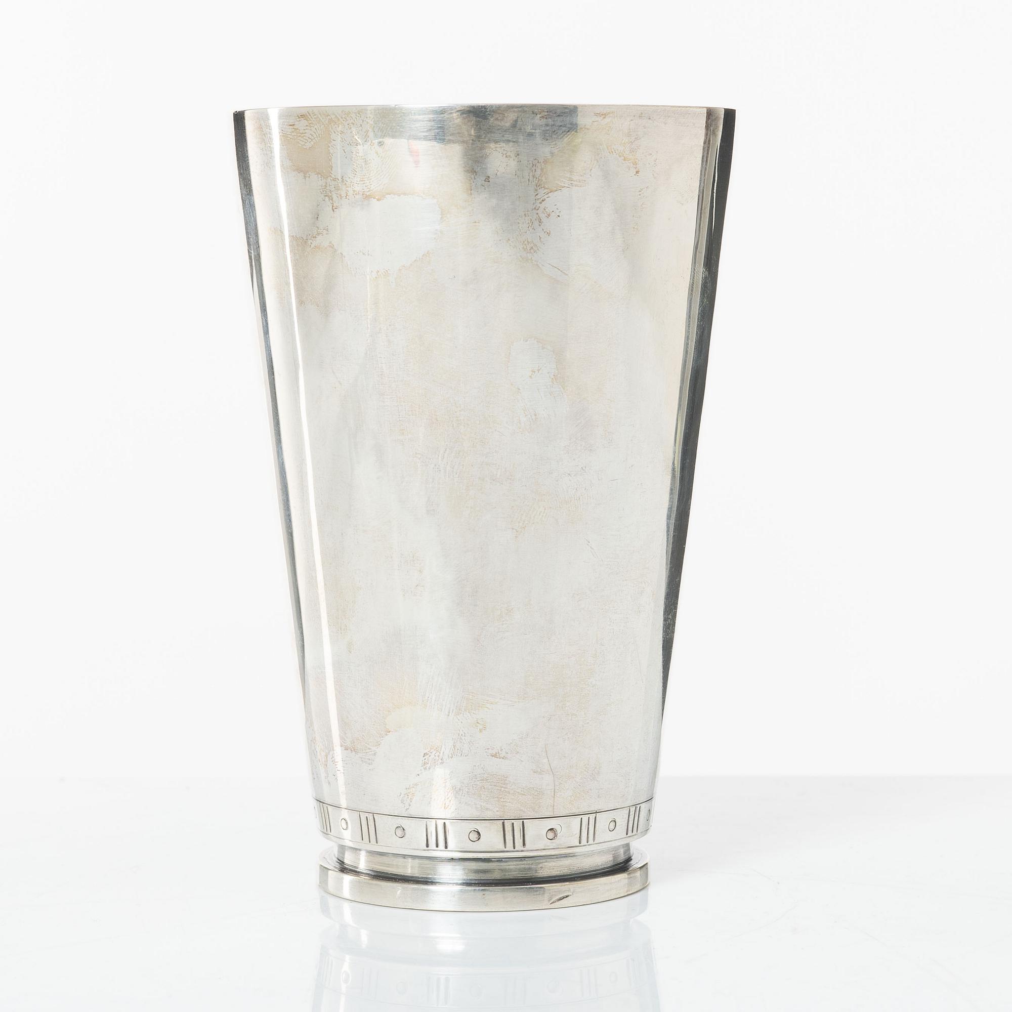 Sven Carlman, bägare, silver, CF Carlman, Stockholm 1965.
