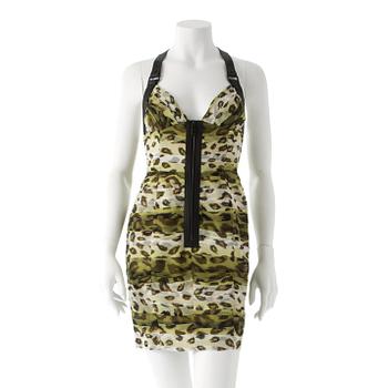 495. BURBERRY, a leopard patterned silk dress.