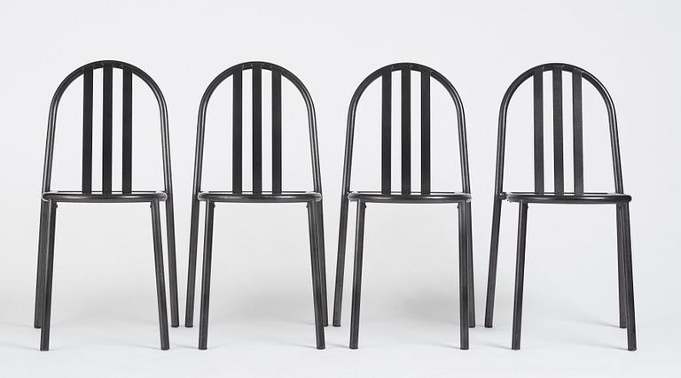 Robert Mallet-Stevens, a set of eight chairs, model '222', edition Andrée Putman, Ecart Paris, 1980s.