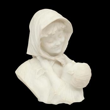 OKÄND KONSTNÄR, alabaster, otydl sign Guglielmo Croufeli di Figli? Omkring år 1900.