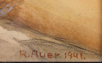 ROBERT AUER, blandteknik. Sign. o dat 1941.