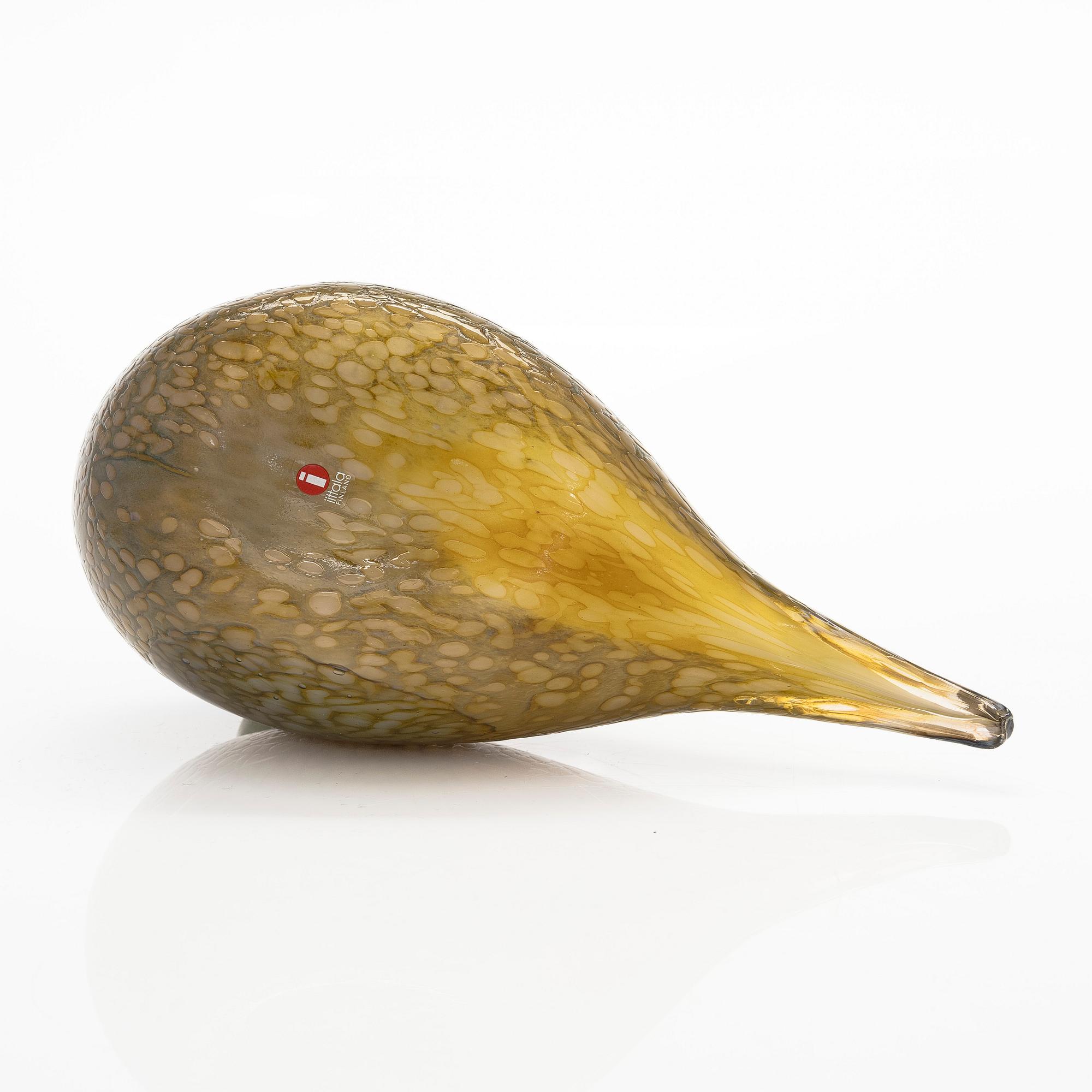 Oiva Toikka, A glass bird 'Plover', signed O. Toikka Nuutajärvi.