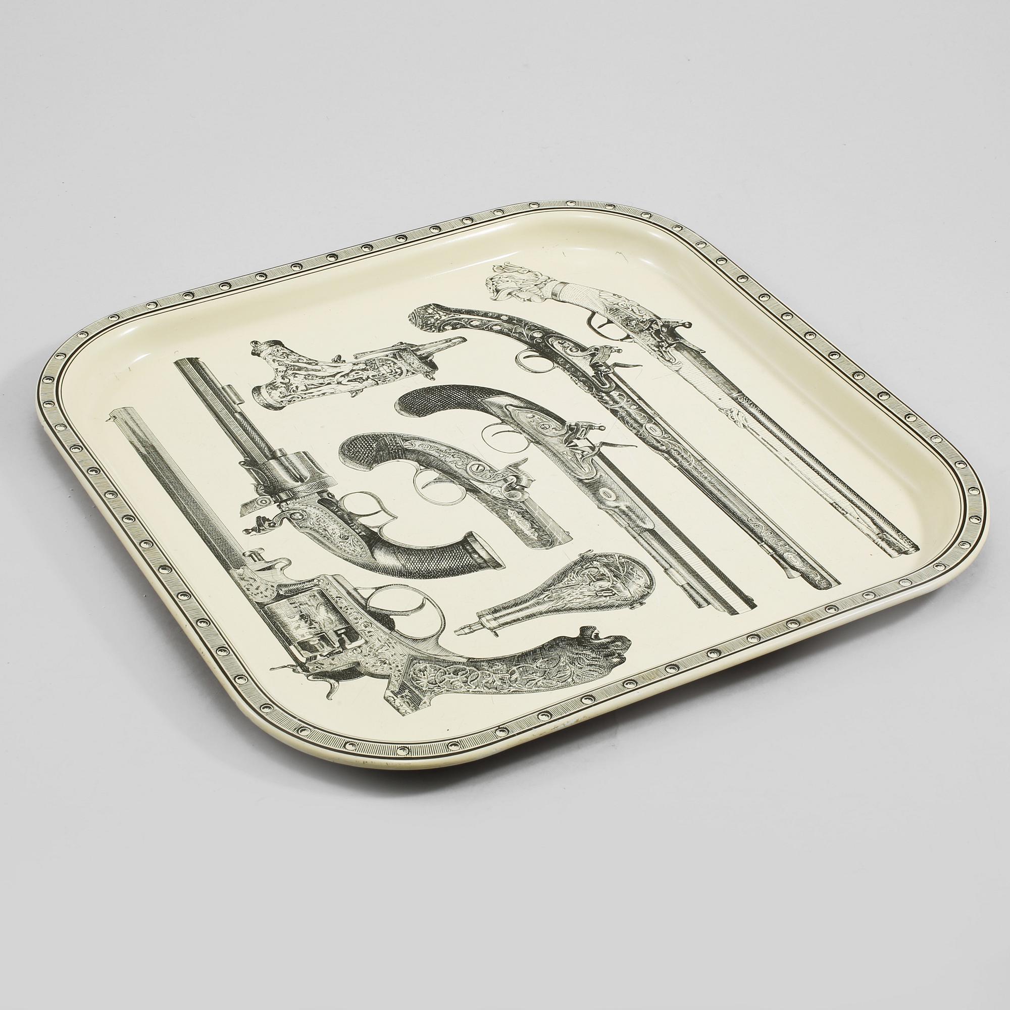 BRICKA, plåt, Piero Fornasetti, Italien, omkring 1900-talets mitt.