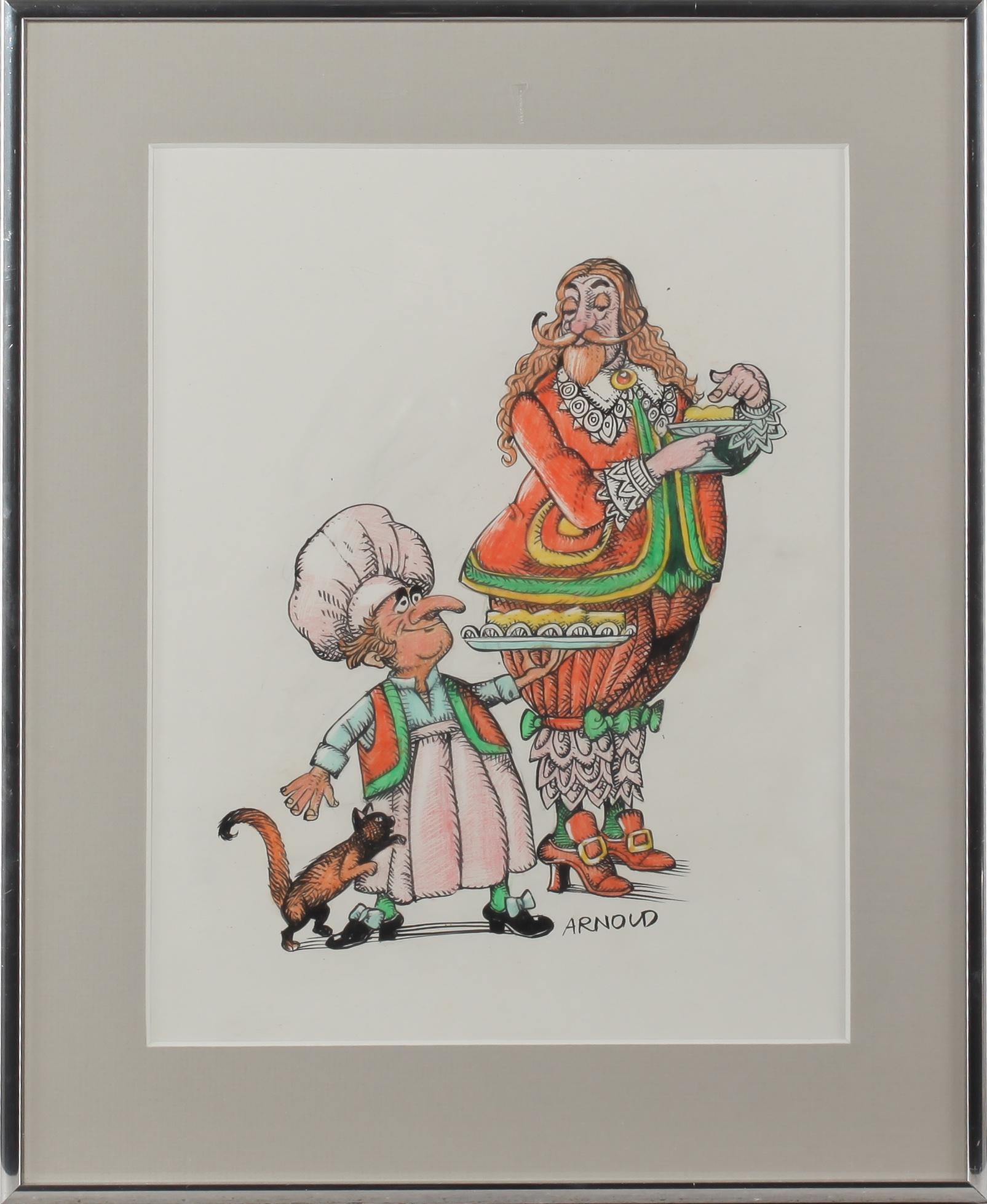 HANS ARNOLD, blandteknik, signerad.