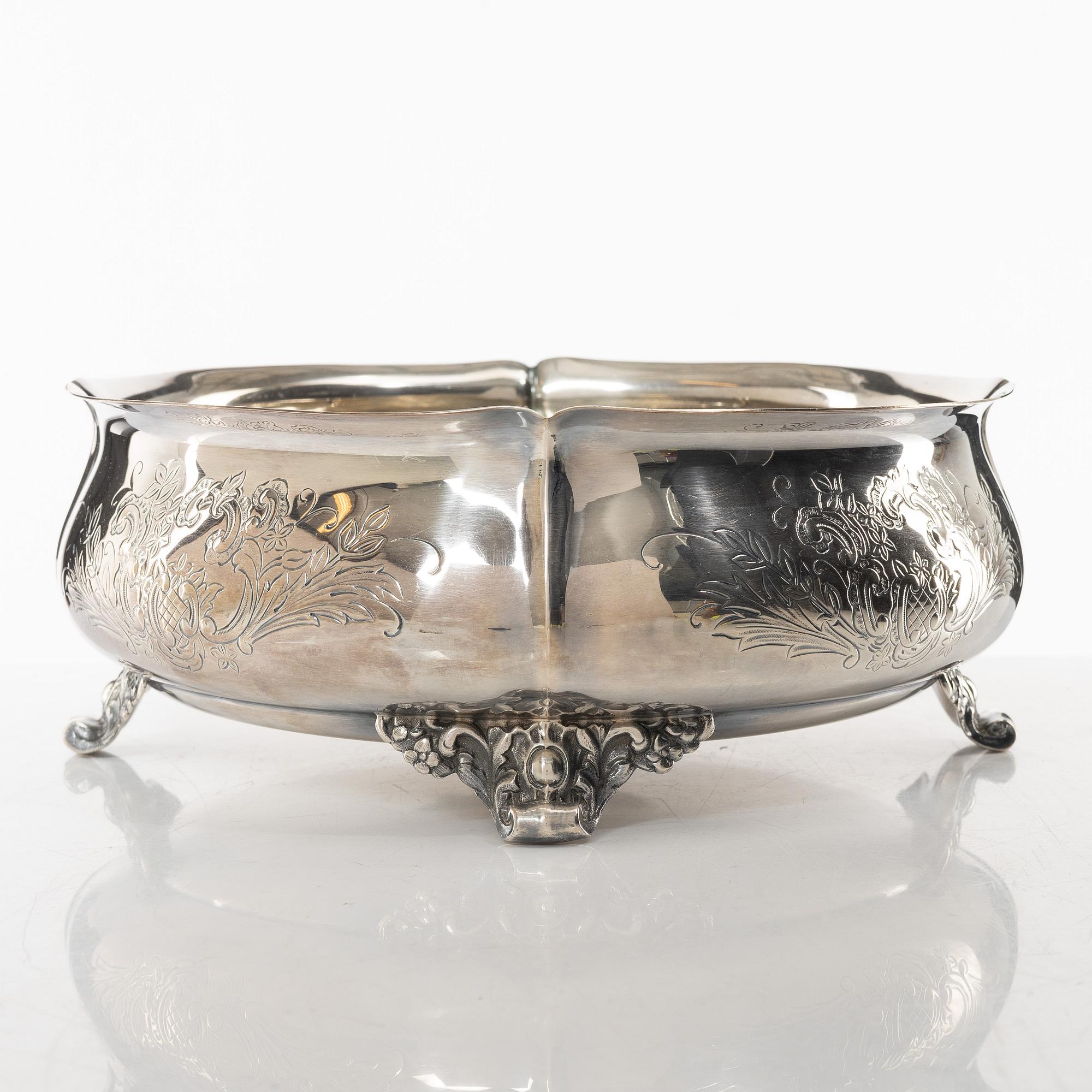 Guldsmedsaktiebolaget (GAB), A Swedish silver bowl, marks of Guldsmedsaktiebolaget (GAB), Stockholm 1952.