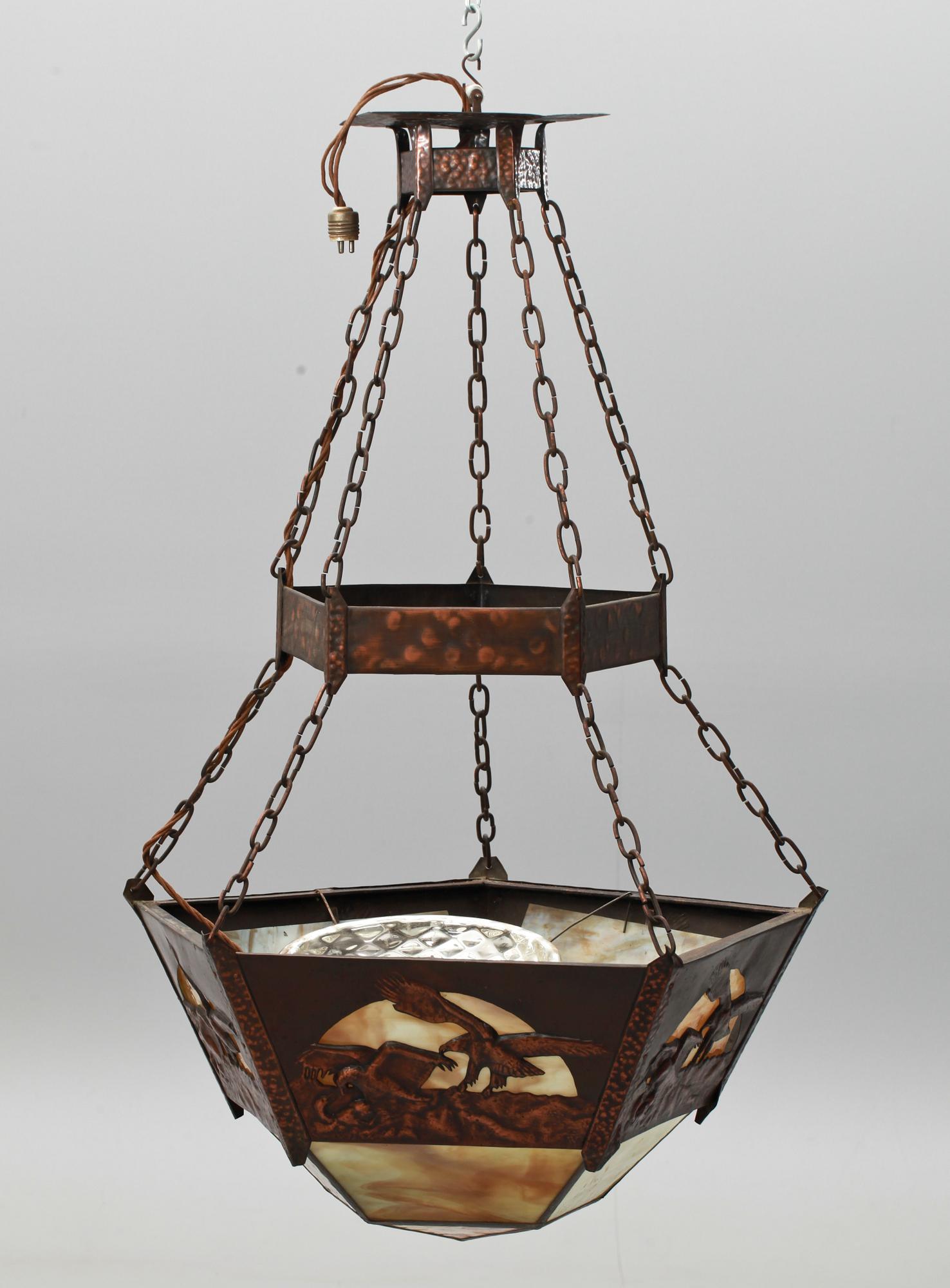 TAKLAMPA, jugend, sekelskiftet 1800/1900. H 102.