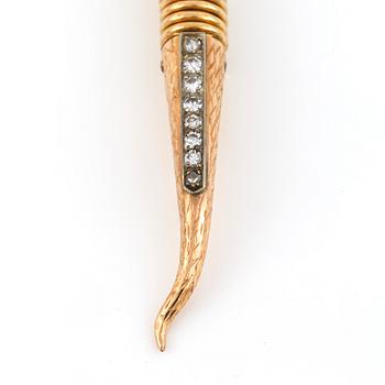 COLLIER, guld 18K, smaragder samt diamanter, totalt ca 1.00 ct. Vikt ca 52 gram.