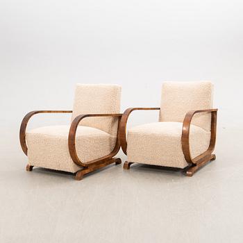 Armchairs, a pair, Art Deco, first half of the 20th century.