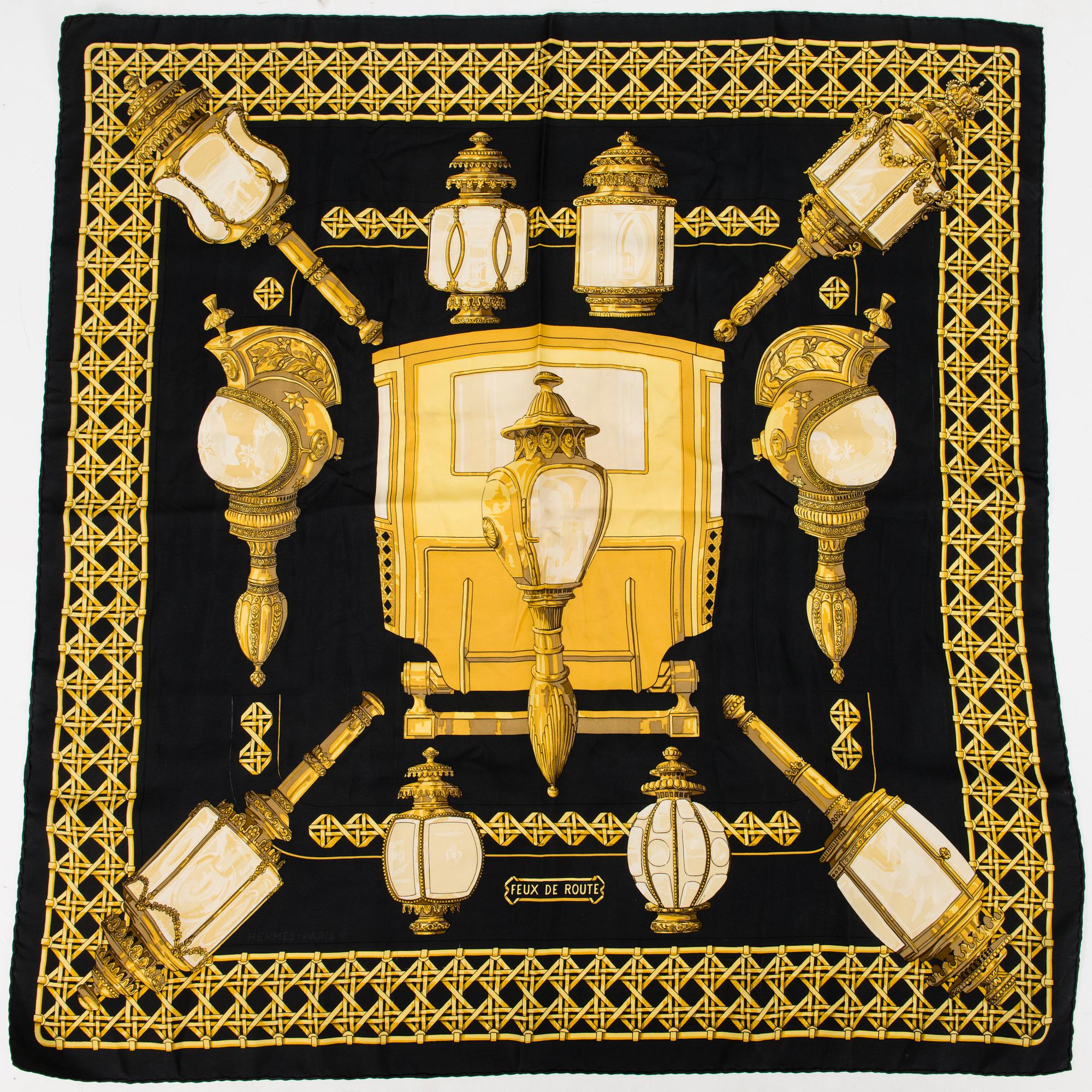 HERMÈS, "Feux de Route", TVÅ SCARFAR.