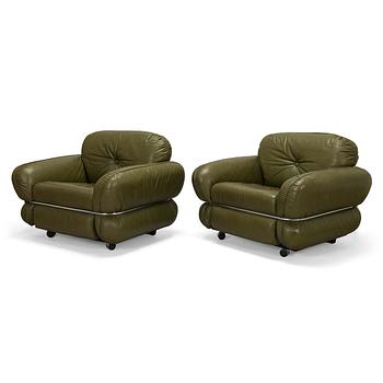 Kurt Hvitsjö, A pair of 1970's 'Hannibal' armchairs for Isku.