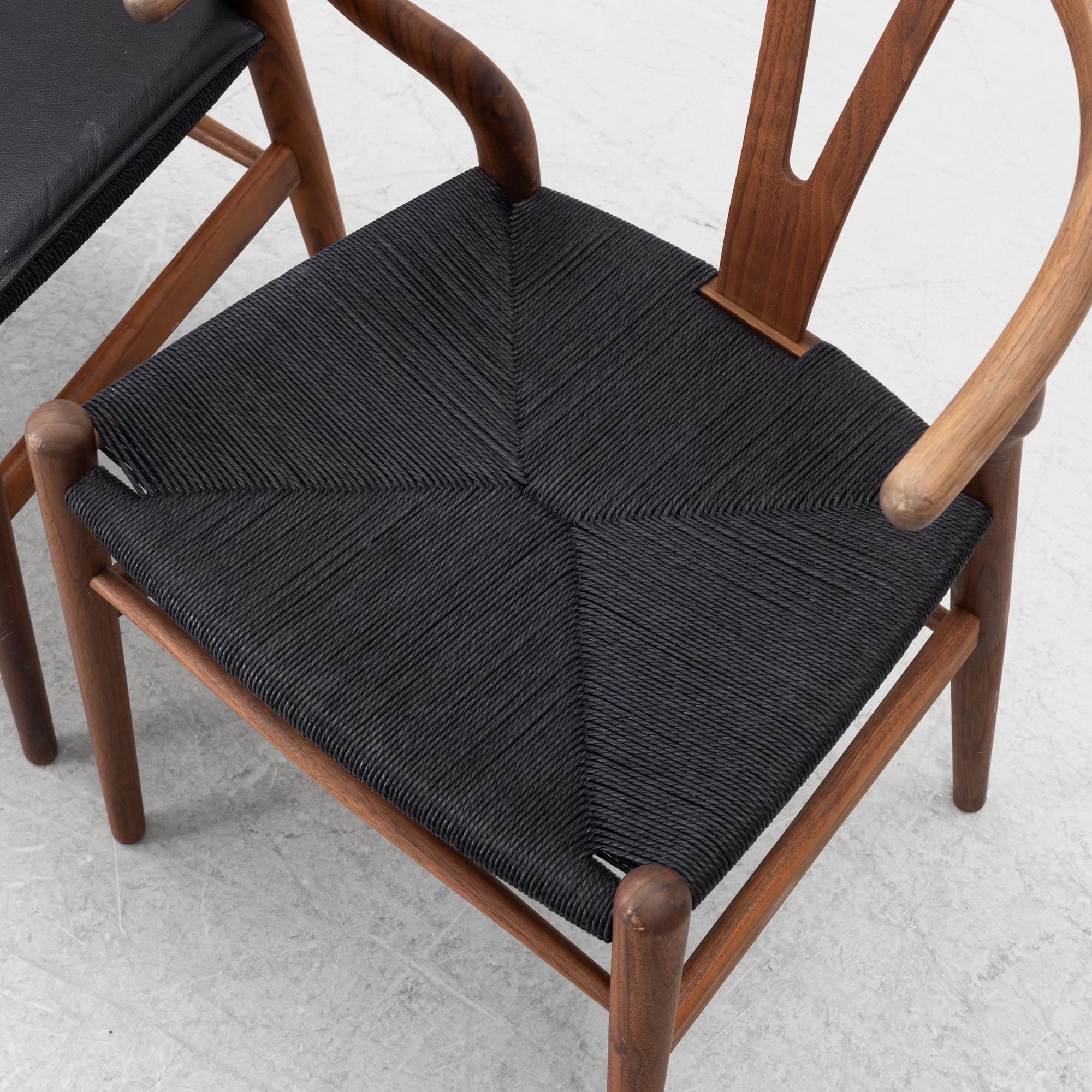 Hans J. Wegner, eight model CH 24 armchairs Carl Hansen & son.