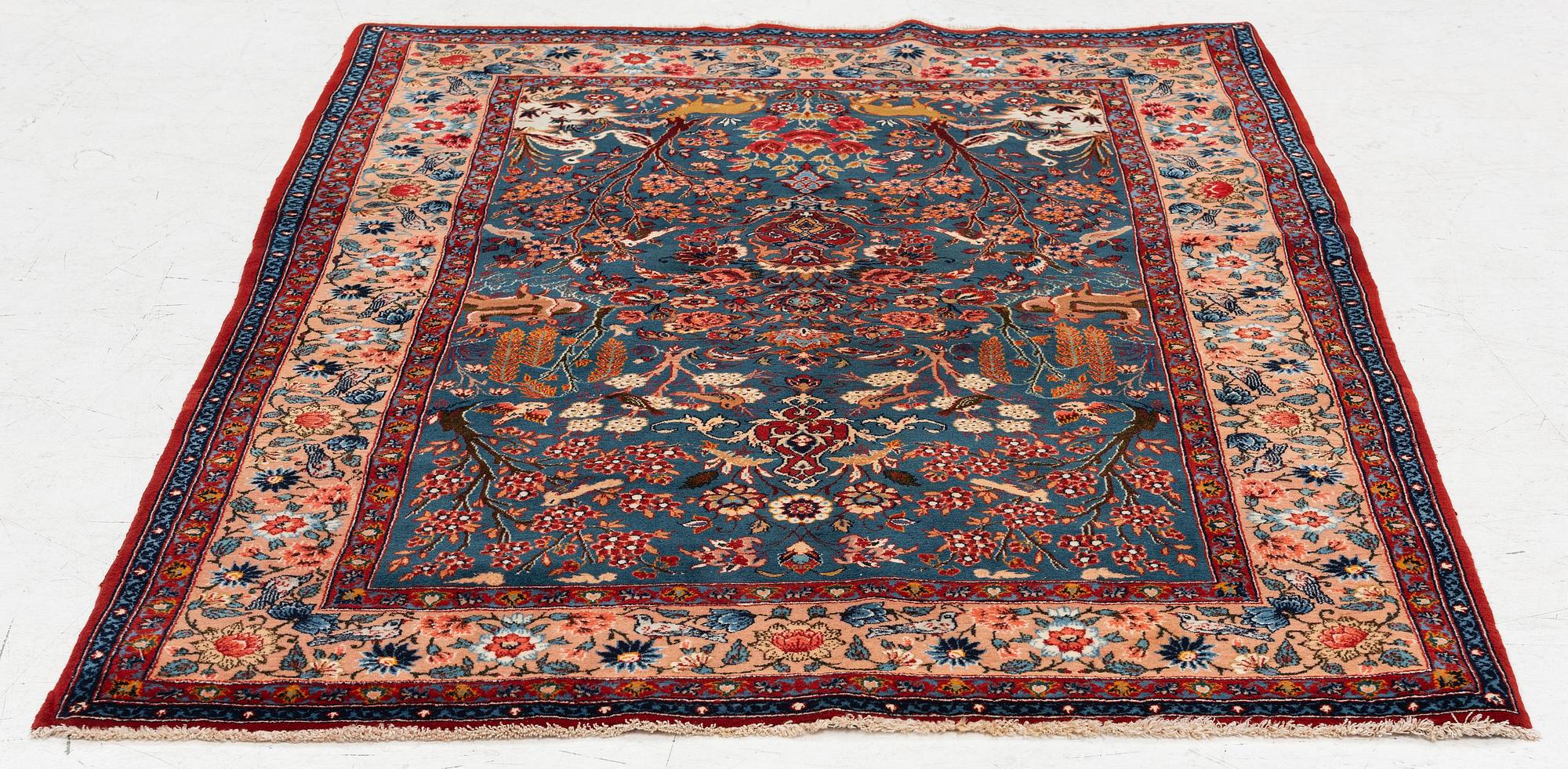 Matta, semiantik Isfahan/Nain, centrala Iran, ca 140 x 106 cm.
