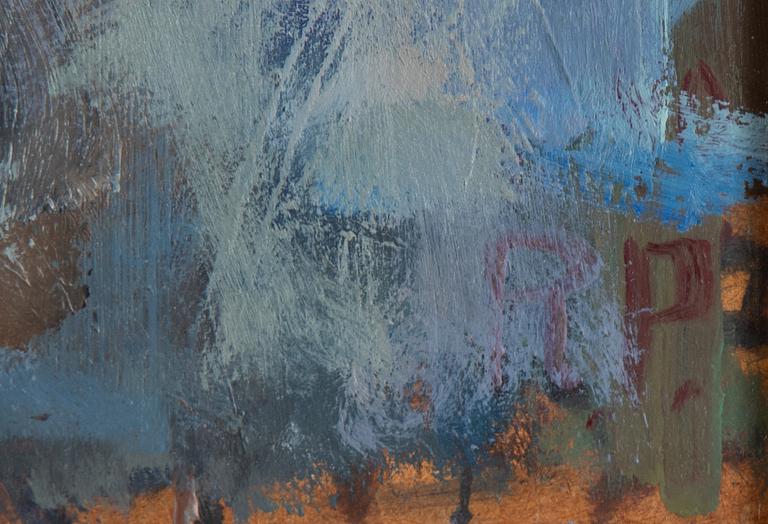 Ragnar Person, olja på pannå, signerad RP.