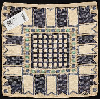 A Swedish signed textile by Barbro Nilsson ca 41 x 42 cm.