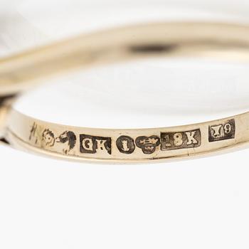 Ring, 18K white gold with brilliant-cut diamond.