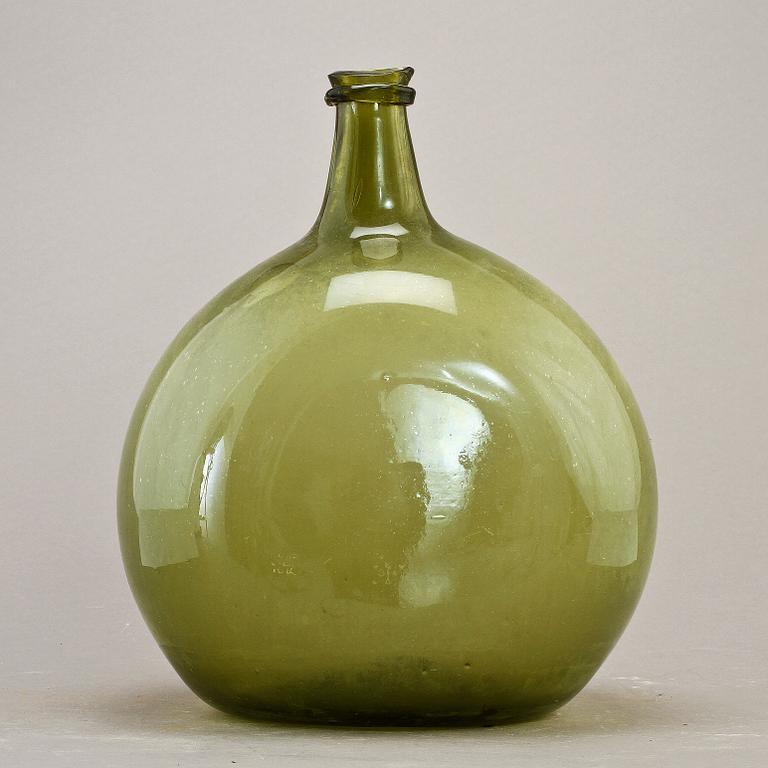 FLASKA, glas, 1700/1800-tal.