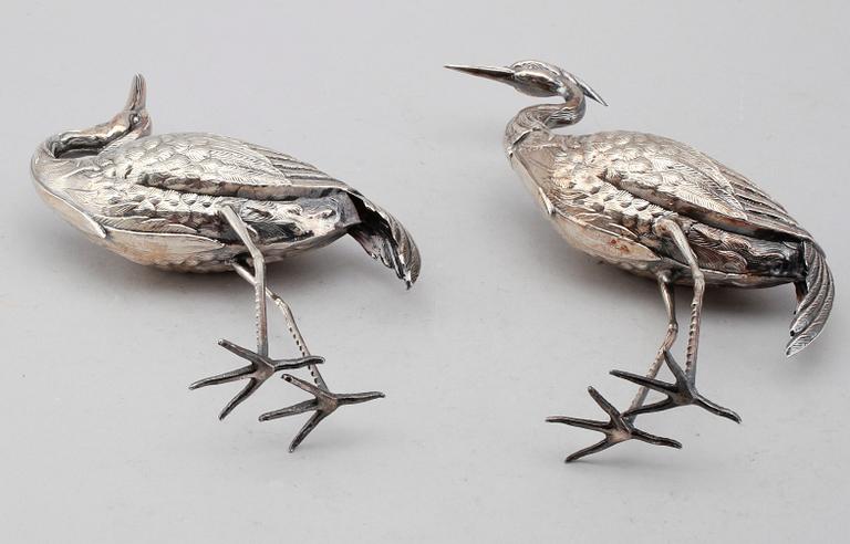 FIGURER, 2 st, silver, Spanien, 1900-talets mitt. Vikt ca 280 gram.