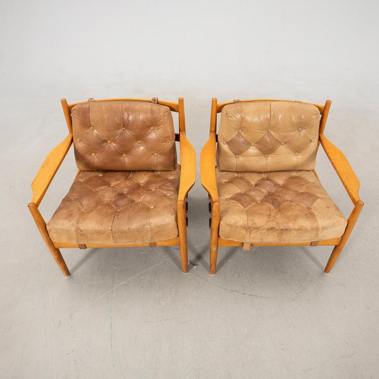 Ingemar Thillmark, armchairs, a pair, "Läckö", OPE Möbel. 1960s.