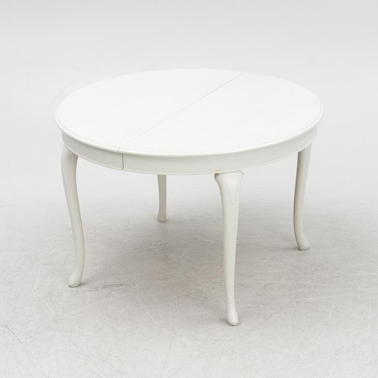 A Rococo style dining table, late 20th century.