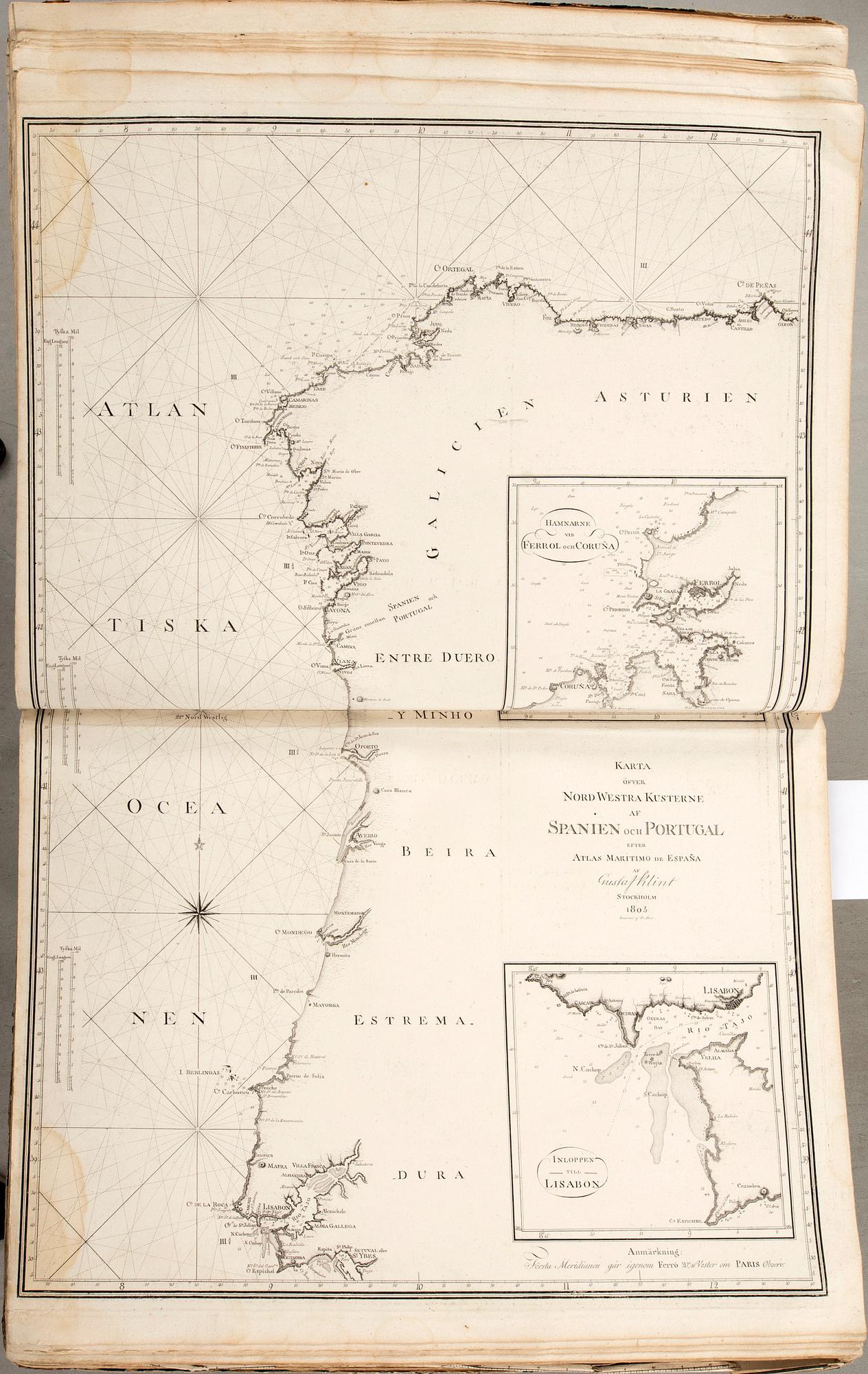 Gustaf af Klint, book, "Sweden's Maritime Atlas", 1797-1815.