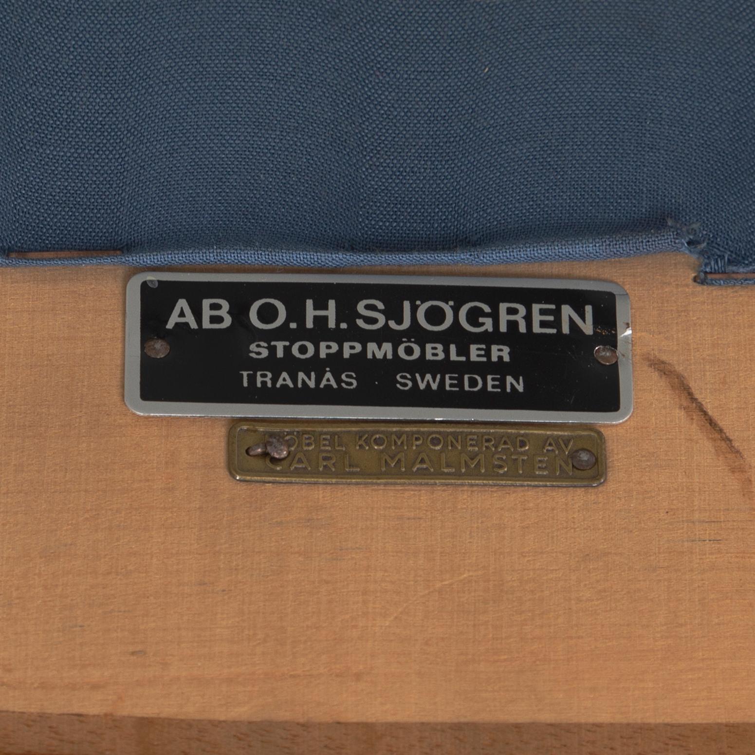 Carl Malmsten, a 'Vår Fru' mahogany easy chair, AB O.H. Sjögren, Tranås.