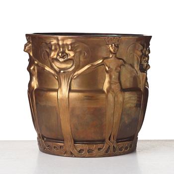 Alf Wallander, an Art Nouveau creamware urn, Röstrand, Sweden circa 1900.