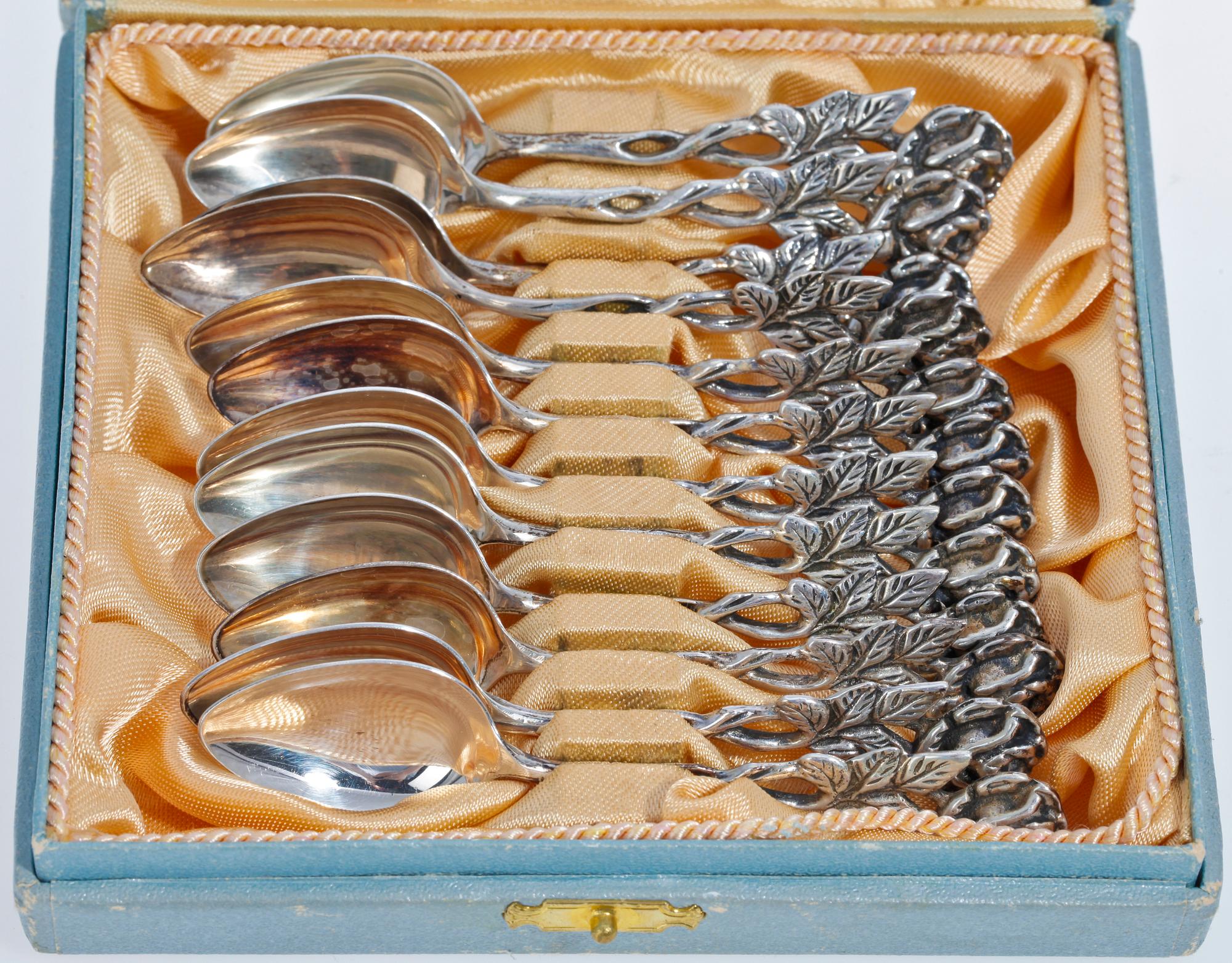 MOCCASKEDAR, 12 stycken, silver, GEWE , 1956.