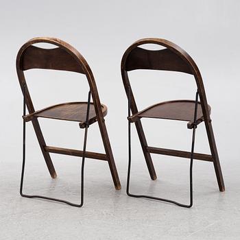 Uno Åhrén/CA Buffington, a set of six 'Bern' folding chairs, Gemla, 1930's.