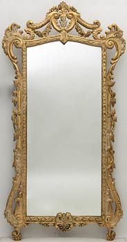 Floor mirror, Rococo style, second half of the 20th century.