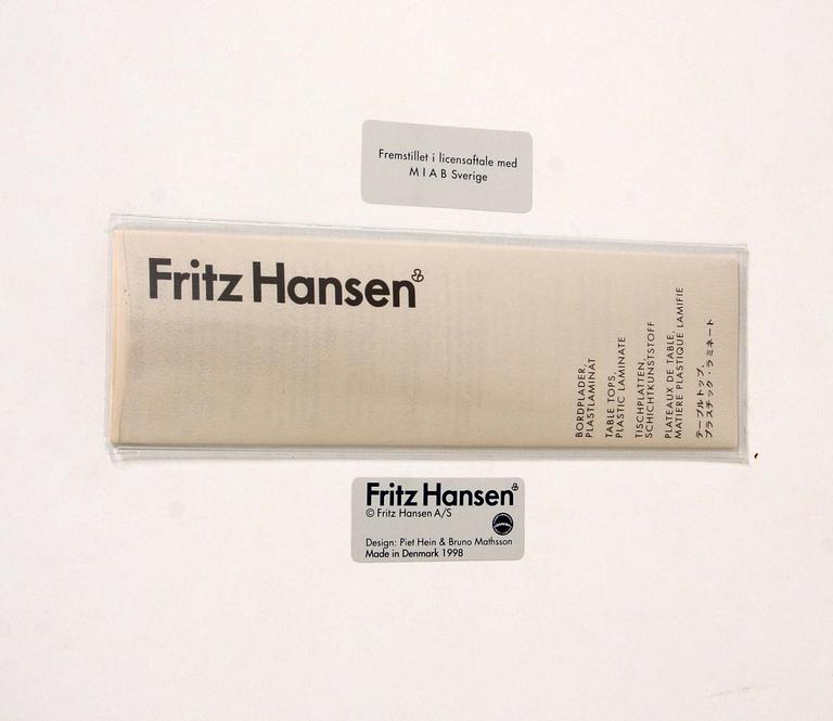 BORD, "Superellips", Bruno Mathsson, Piet Hein för Fritz Hansen.