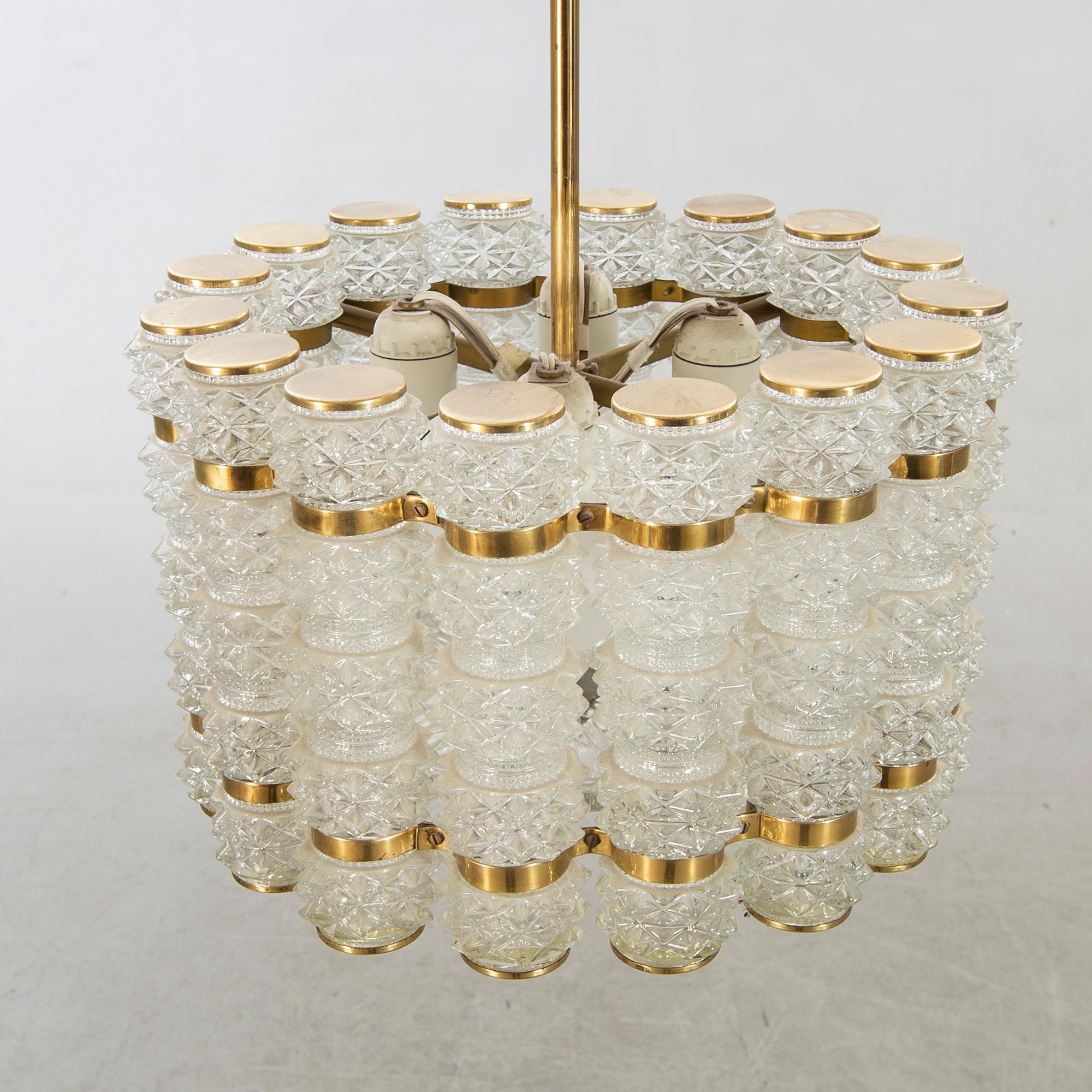 Taklampa Konsthantverk Tyringe 1900-talets mitt.