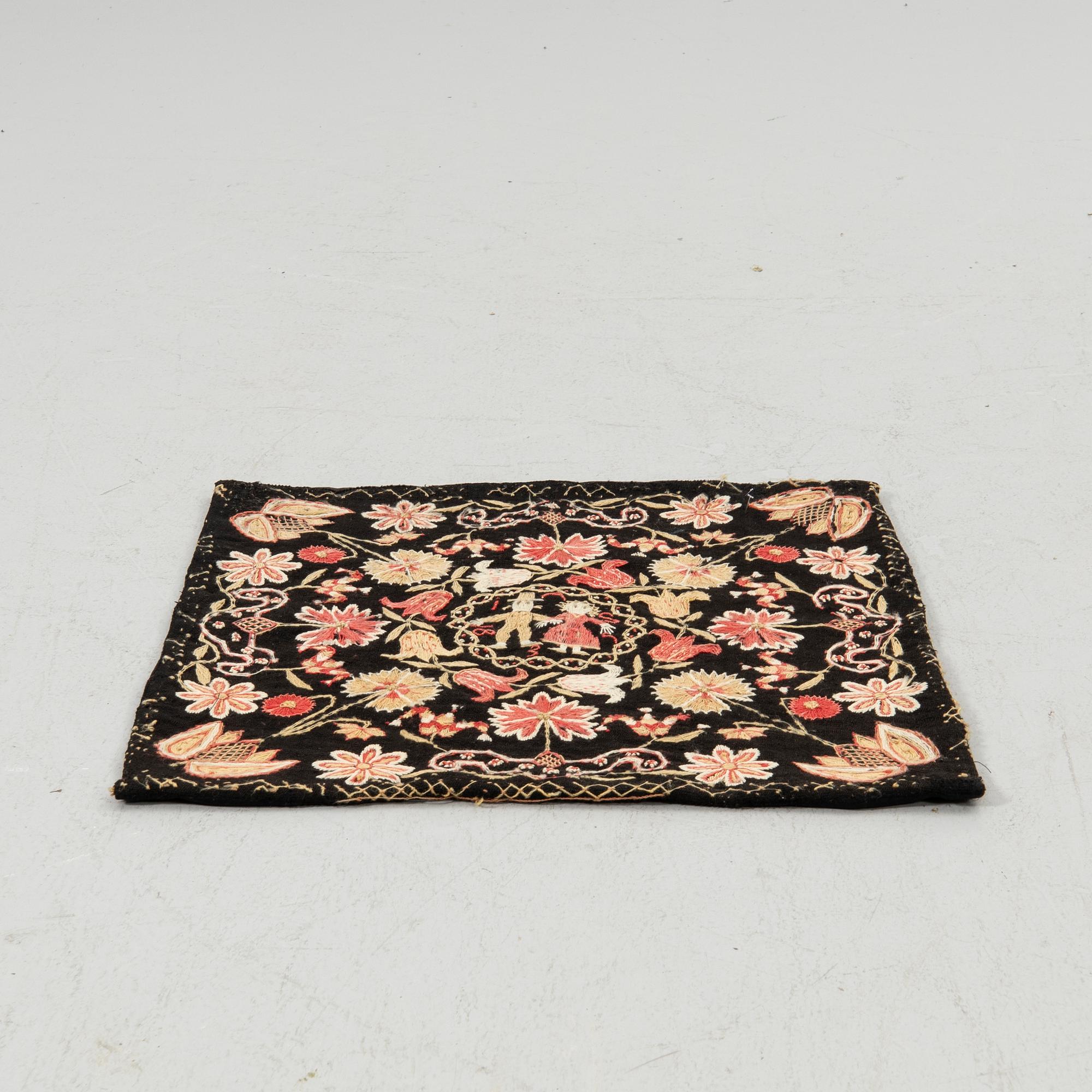 Embroidered tapestry, dated 1835, approx. 58 x 58 cm.