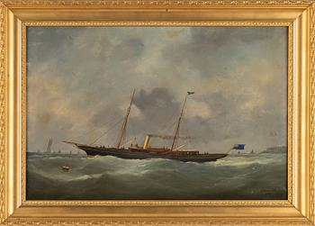 Victor Edouard Adam, olja på duk, signerad och daterad 1887,