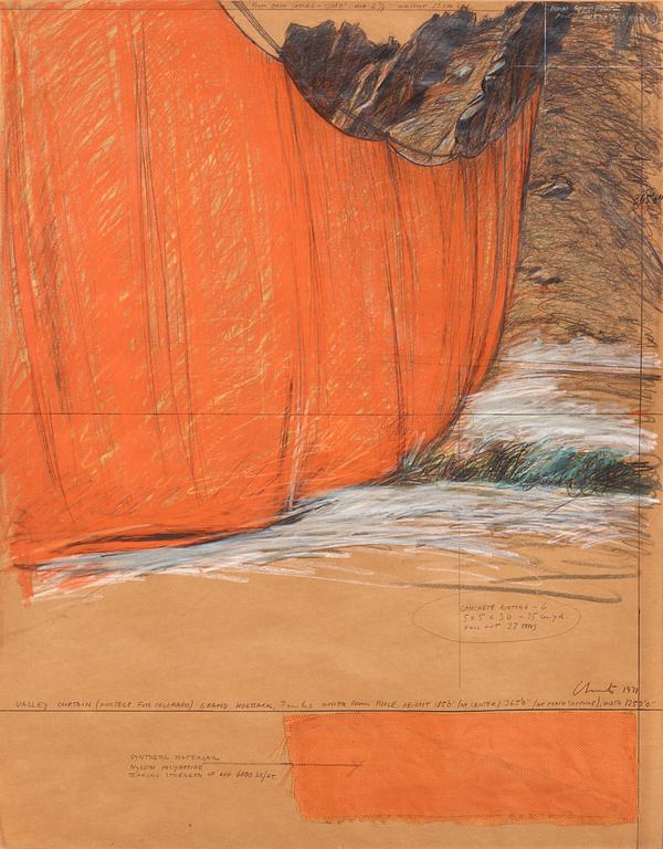 Christo & Jeanne-Claude, "Valley Curtain (Project for Colorado Grand Hogback)".