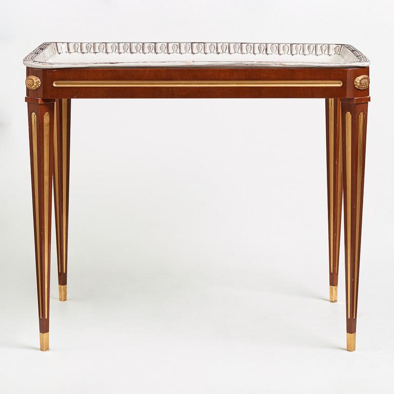 A Gustavian 18th century faience tea table.