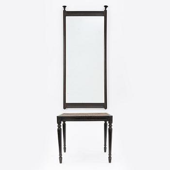 Nordiska Kompaniet, spegel med taburett, "Harding", 1920-tal.