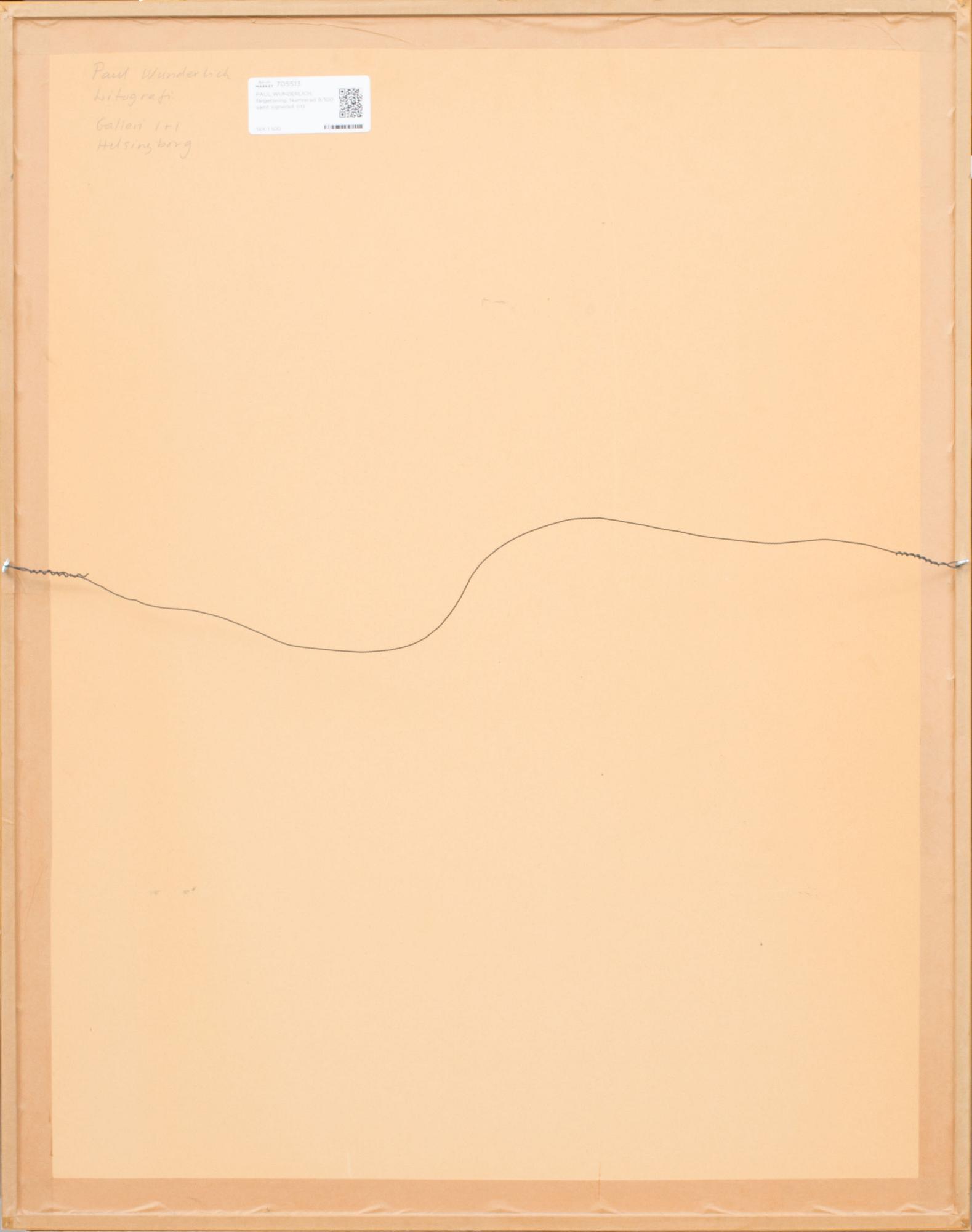 PAUL WUNDERLICH, färgetsning. Numrerad 9/100 samt signerad.