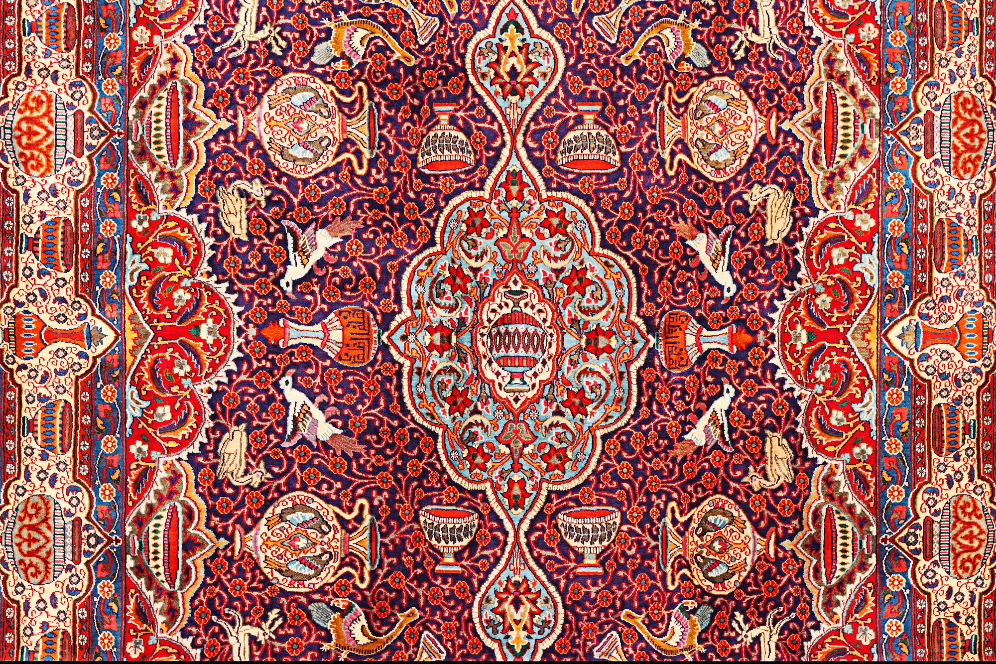 A Kashmar carpet, c. 415 x 285 cm.