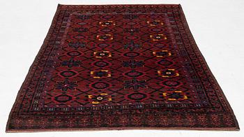 An antique Beshir rug, middle of Amu Darya region, c. 214 x 126 cm.