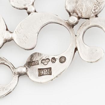 Inga-Britt "Ibe" Dahlquist, Neck ring with pendant, sterling silver,