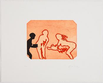 Ernst Billgren, "The end of all animals", portfolio bestående av 12 etsningar, signerad och numrerad 3/40.