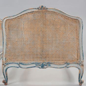 Two headboards and two bedfeet, Louis XV 18th century.