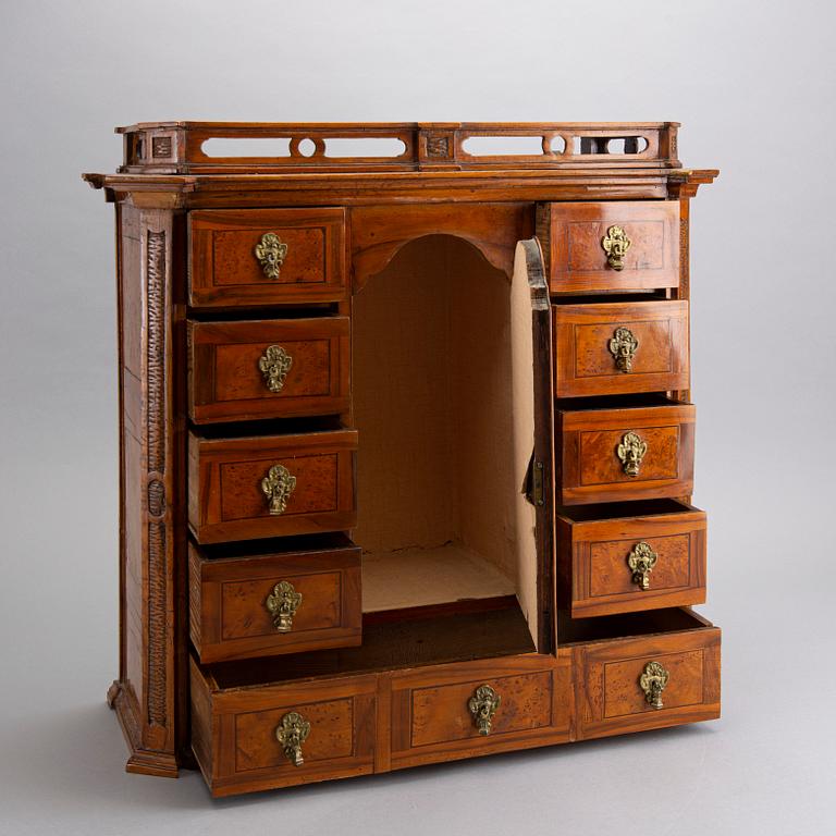 An 18/19th century cabinet, according to information Prague, Czech Republic.